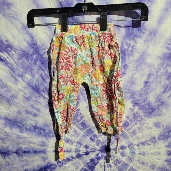 Unbranded 3 Peice Set Girls Dusty Coral Top With Foral Tie Bottoms Size 3-6 M - Picture 7 of 16